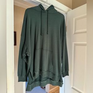 American Eagle Forever Oversized Sherpa Lined Hoodie - Green